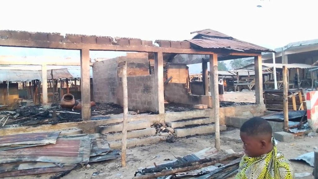 Togo/Amou-Oblo : Un incendie ravage le marché et sème la stupeur