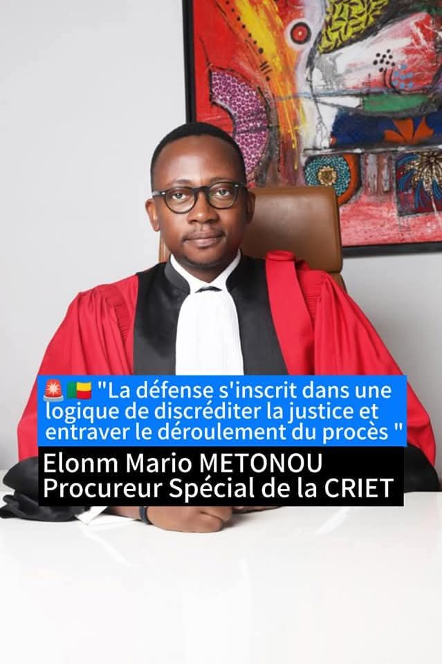 BENIN | PROCÈS BOKO - HOMEKY : COMMUNIQUÉ DU PROCUREUR SPECIAL DE LA CRIET Mario METONOU