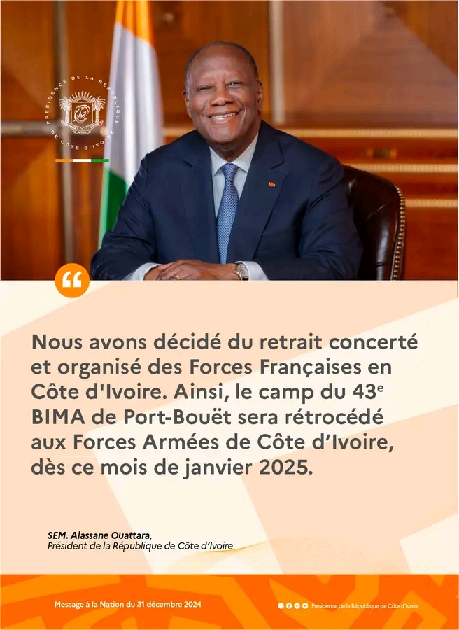 Côte d'Ivoire : Un discours d'espoir et de détermination pour l'année 2025.