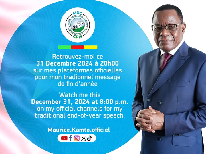 Cameroun/Voeux 2025: Maurice Kamto annonce sa candidature aux présidentielles