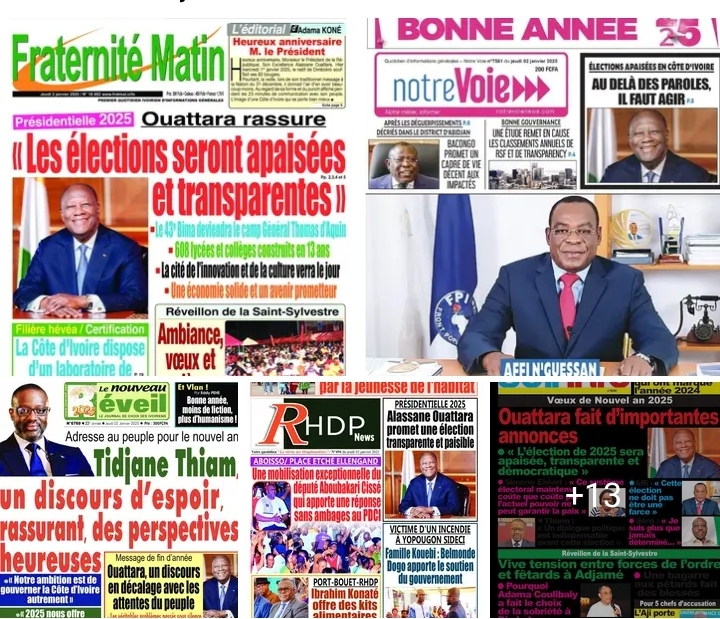 ‎Côte d'Ivoire / Revue des Titres : " Ouattara réussi, SANS BRUIT , là où les autres ont échoué ".