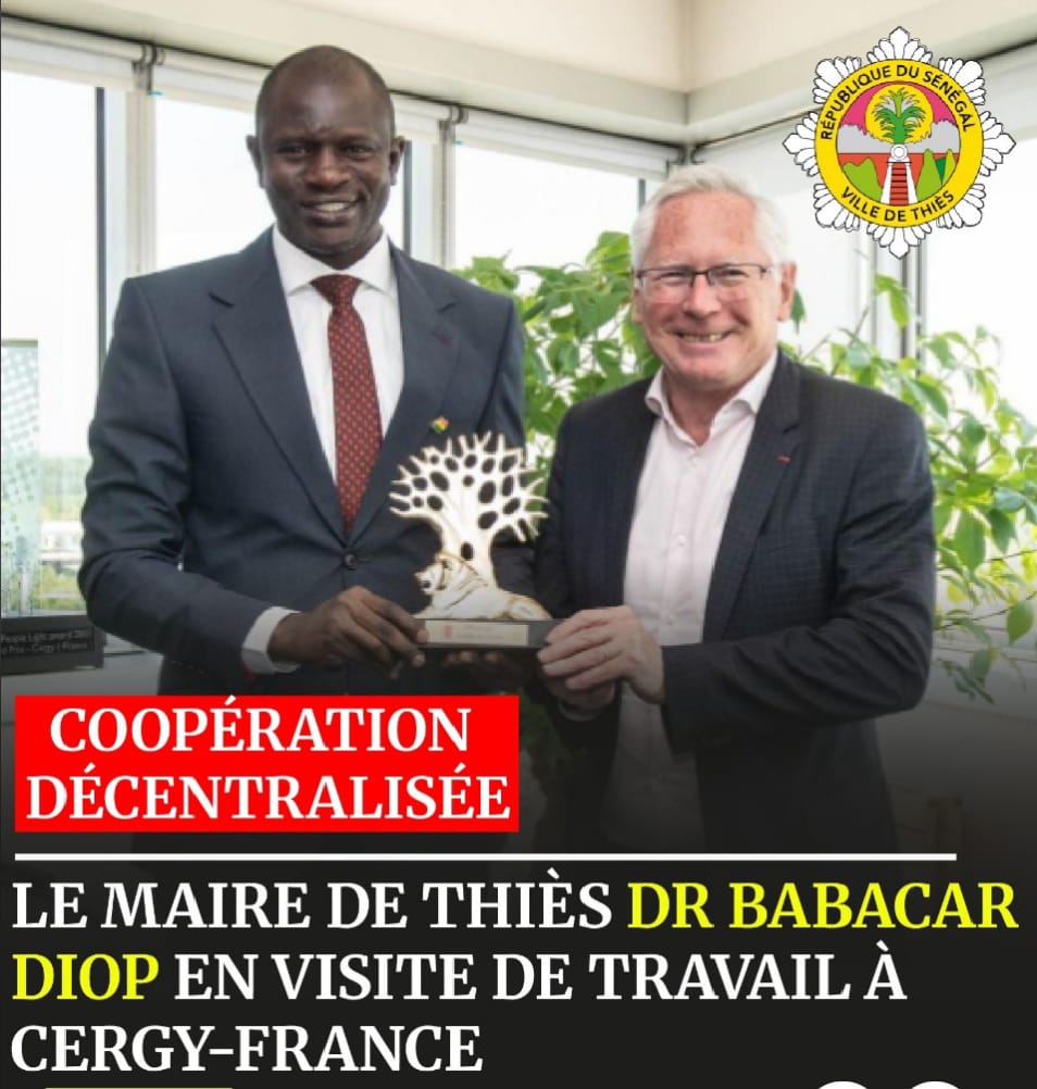 Relance de la Coopération Thiès-Cergy: Le maire de Thiès, Dr Babacar Diop, en mission officielle en France