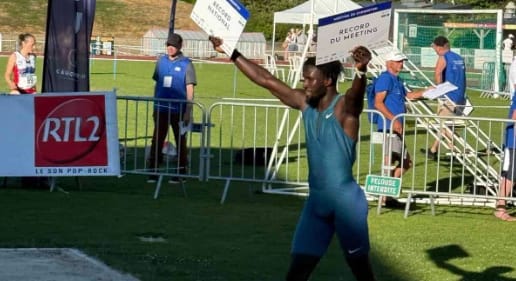 Mamadou Sarr brille à Carquefou et établit un nouveau record du Sénégal sur 100 mètres