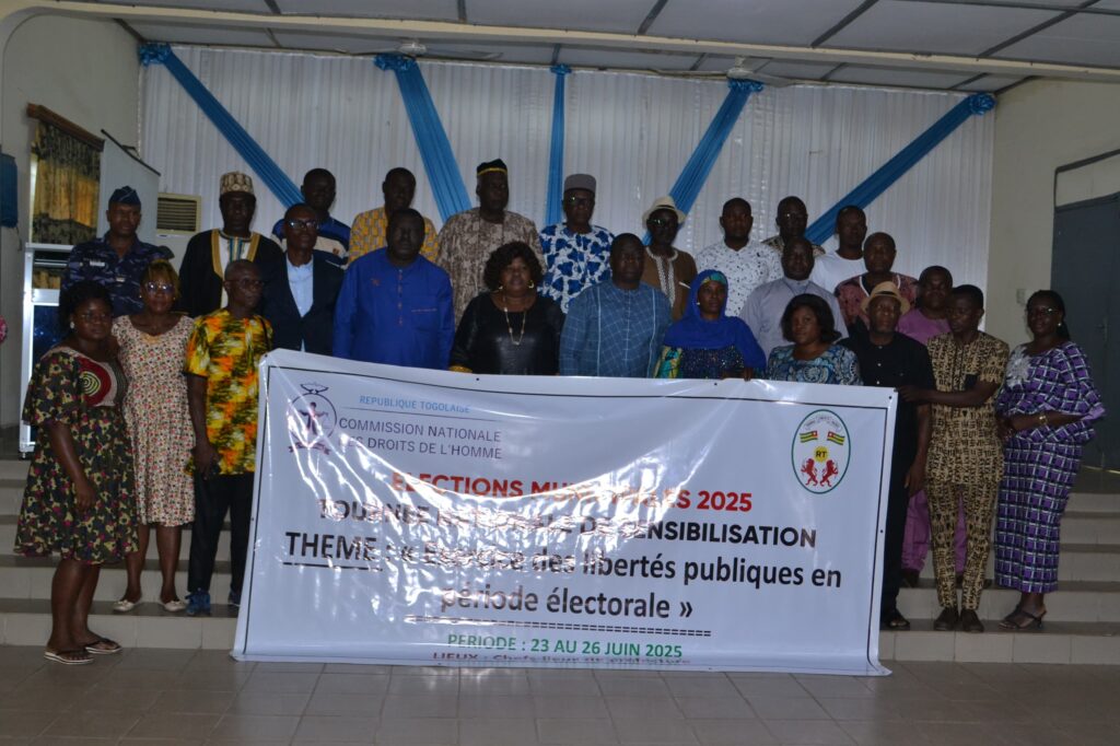 Atakpamé : La CNDH sensibilise sur l’exercice des libertés publiques en période électorale.