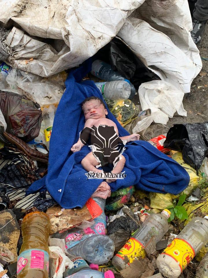 🇨🇲 Douala – Ce matin à Akwa, une femme jette un nouveau-né à la poubelle : un sans-abri fait la découverte bouleversante