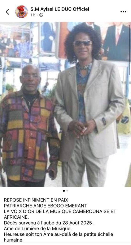 Cameroun : décès d’Ange Ebogo Émerent, patriarche du bikutsi, à 73 ans