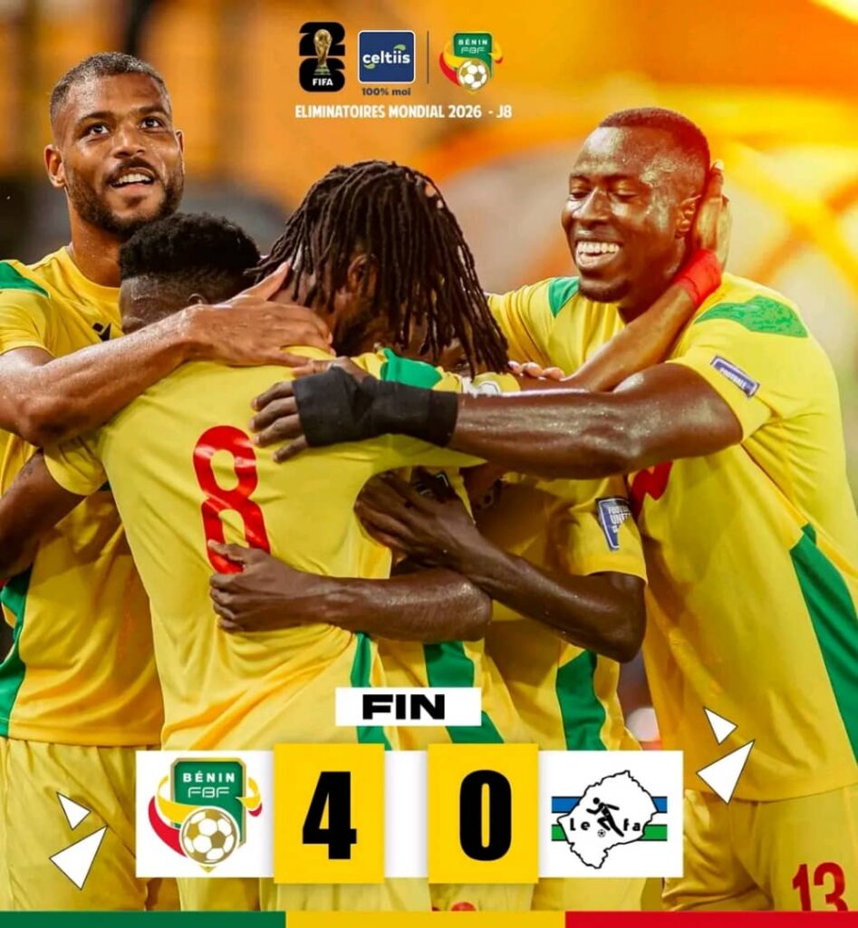 Bénin / Football: les Guépards écrasent le Lesotho à Abidjan