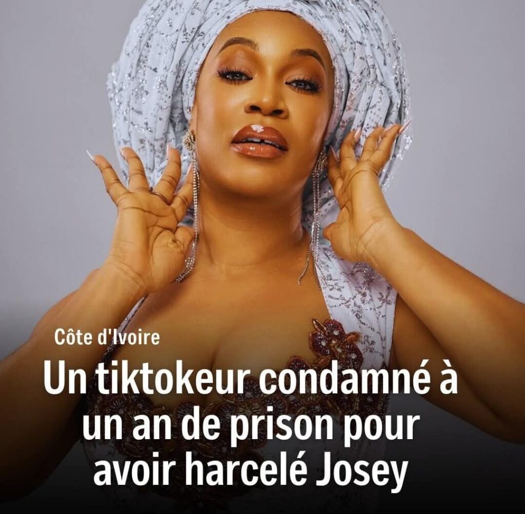 Côte d'Ivoire : Un tiktokeur condamné à un an de prison pour harcèlement en ligne contre la chanteuse Josey