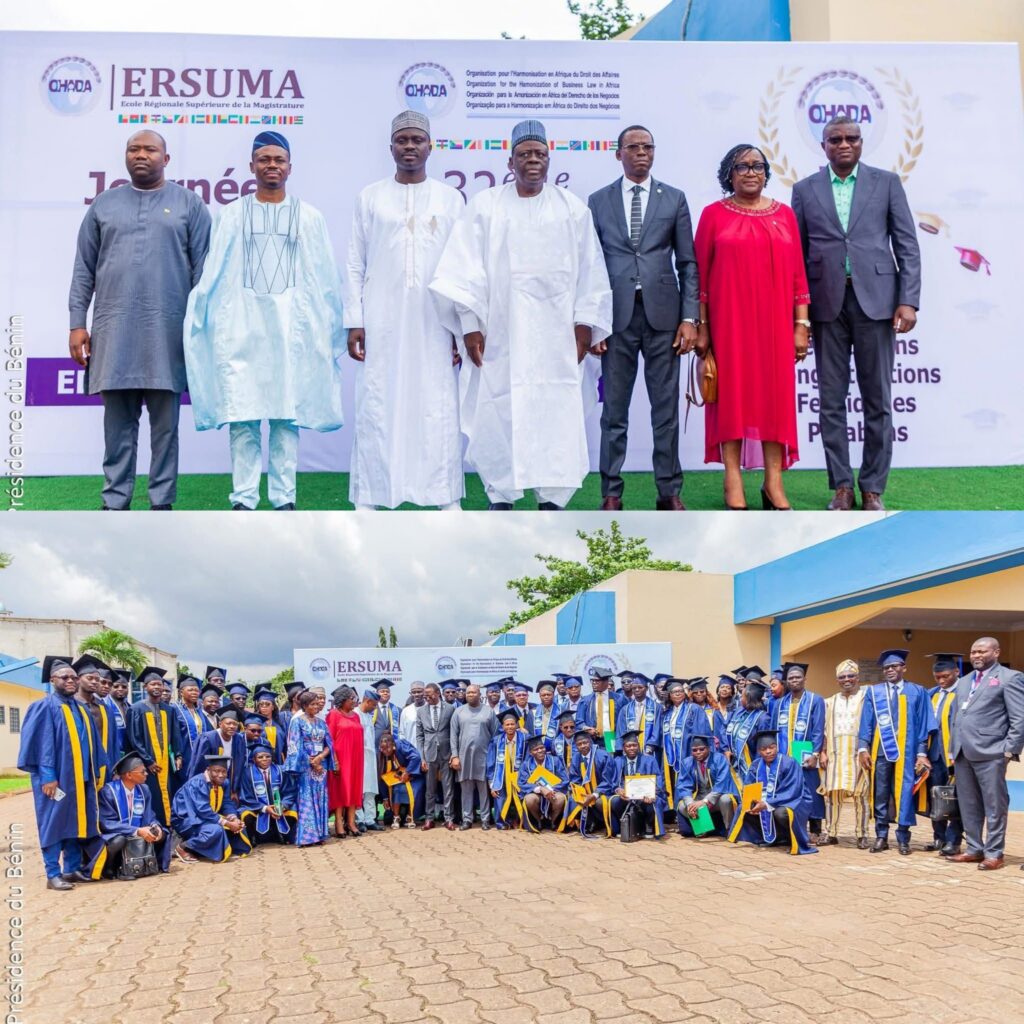 🎓 UNE TRIPLE FÊTE À L’ERSUMA POUR LES 32 ANS DE L’OHADA ET LA GRADUATION DE LA PREMIÈRE PROMOTION EN DROIT DES AFFAIRES