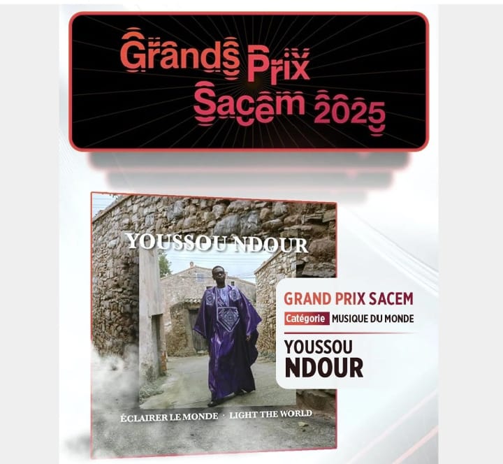 Youssou Ndour sacré au Grand Prix Sacem 2025 : un hommage renouvelé à une icône de la world music