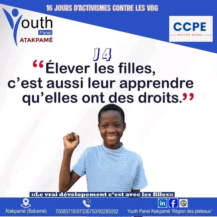 Jour 4 des 16 Jours d’Activisme : Promouvoir l’éducation aux droits, un rempart essentiel contre les VBG