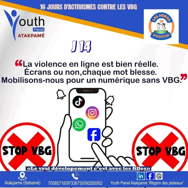 Togo/Atakpamé / 16 jours d’activisme : Focus sur les violences basées sur le genre en ligne