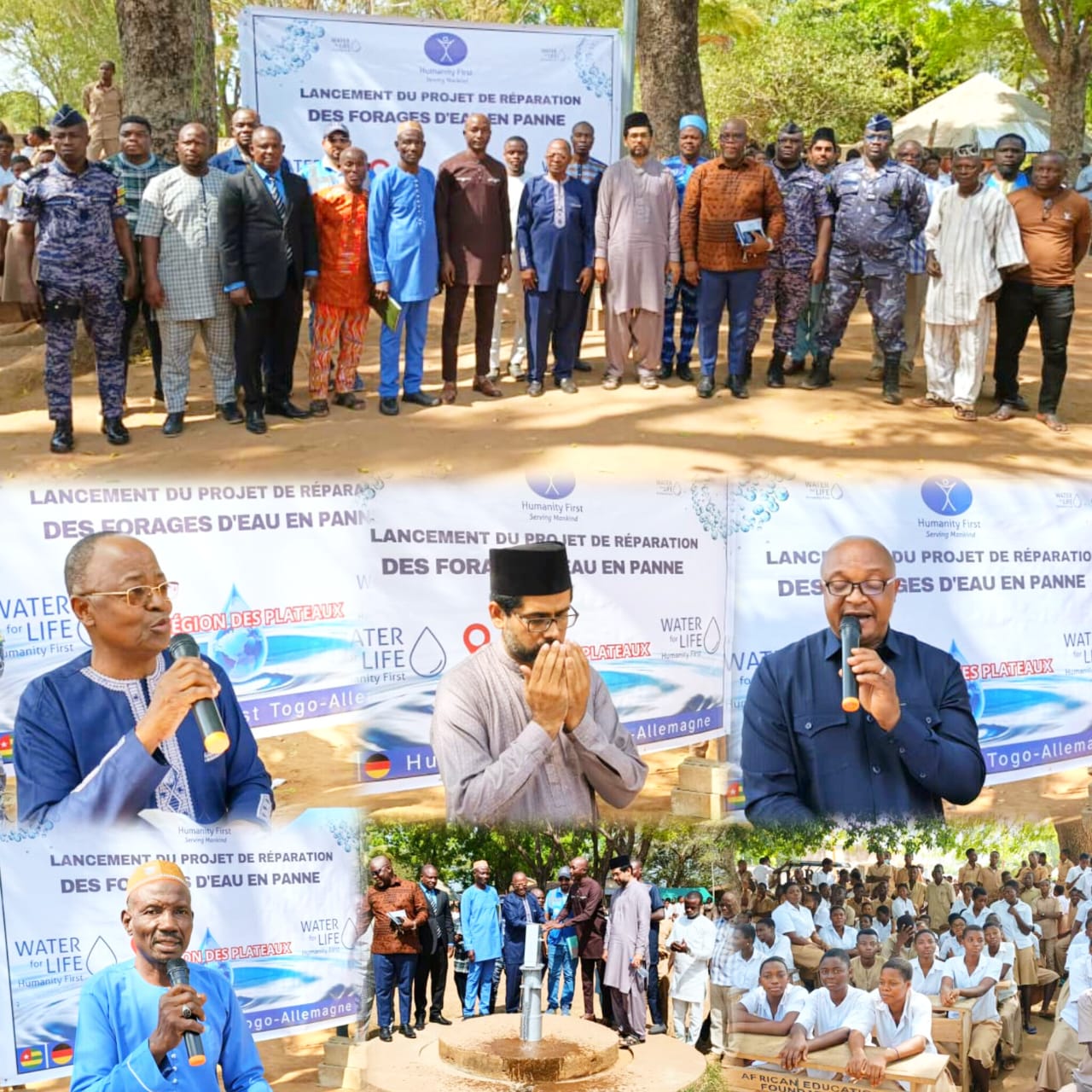 Amou 3 / Hiheatro : Lancement officiel du projet de réparation des forages en panne dans la région des Plateaux par Humanity First Togo et son partenaire allemand