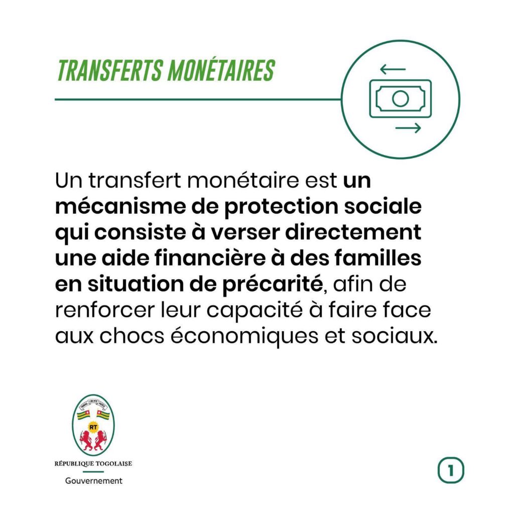🇹🇬 Togo : Le Gouvernement Lance un Vaste Programme de Transferts Monétaires pour Plus de 700 000 Ménages Vulnérables