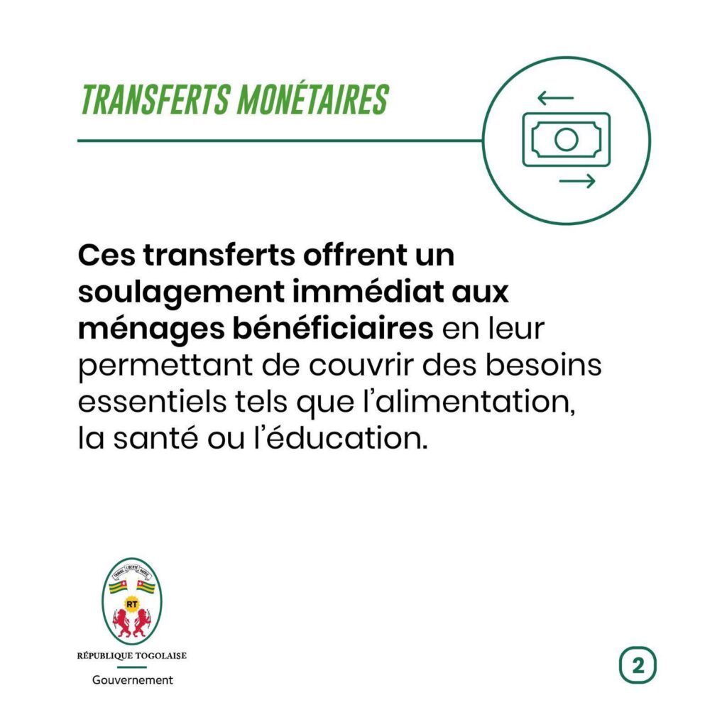 🇹🇬 Togo : Le Gouvernement Lance un Vaste Programme de Transferts Monétaires pour Plus de 700 000 Ménages Vulnérables