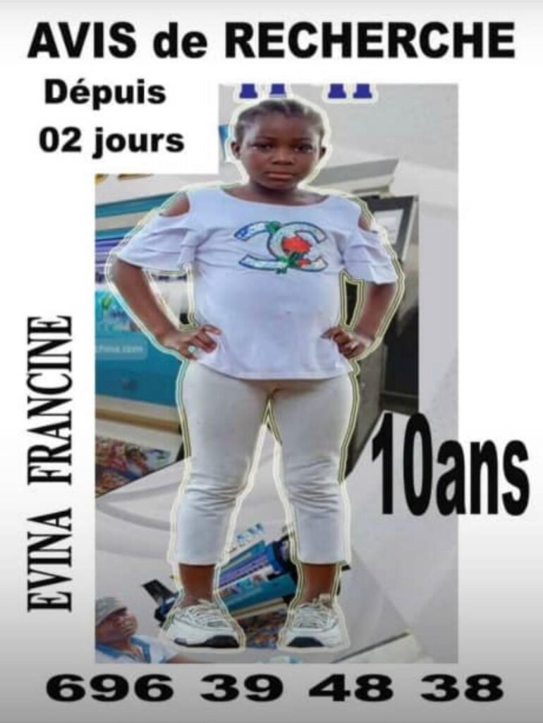 ALERTE DISPARITION : La petite Evina Francine, 10 ans, portée disparue
