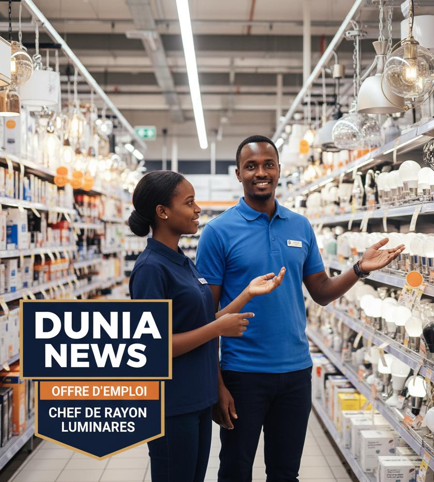 📢 Recrutement : Chef de Rayon Luminaires (H/F) – Madagascar