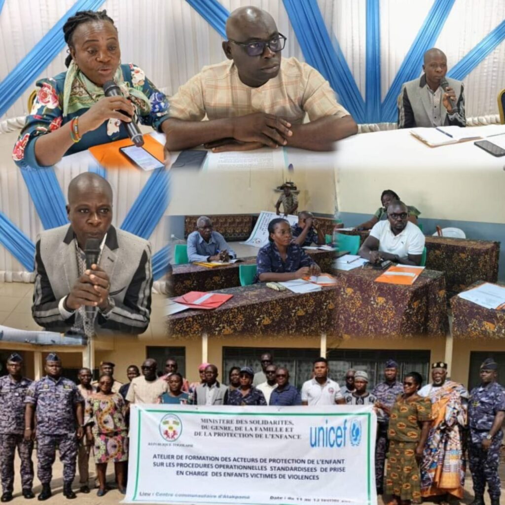 Togo/Atakpamé : Les acteurs de la protection de l’enfant des Plateaux renforcent leurs capacités sur la prise en charge des victimes de violences