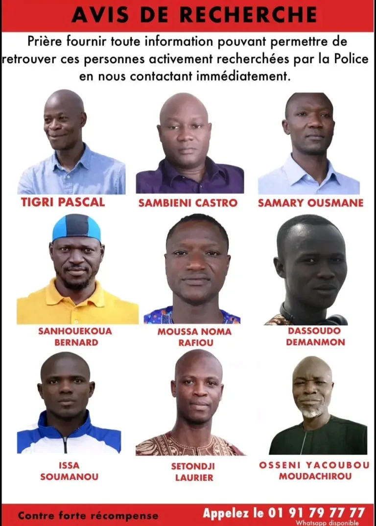 Bénin : Avis de recherche des auteurs de la tentative de coup d’État du 7 décembre.