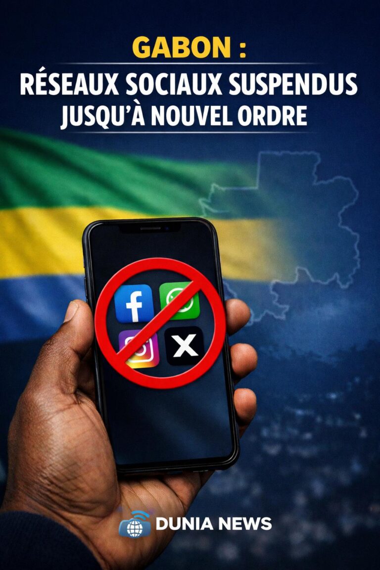 Gabon : suspension des réseaux sociaux sur toute l’étendue du territoire jusqu’à nouvel ordre.