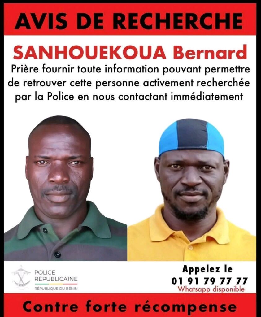 Bénin : avis de recherche après la tentative de coup d’État du 7 décembre, 20 millions FCFA de récompense.