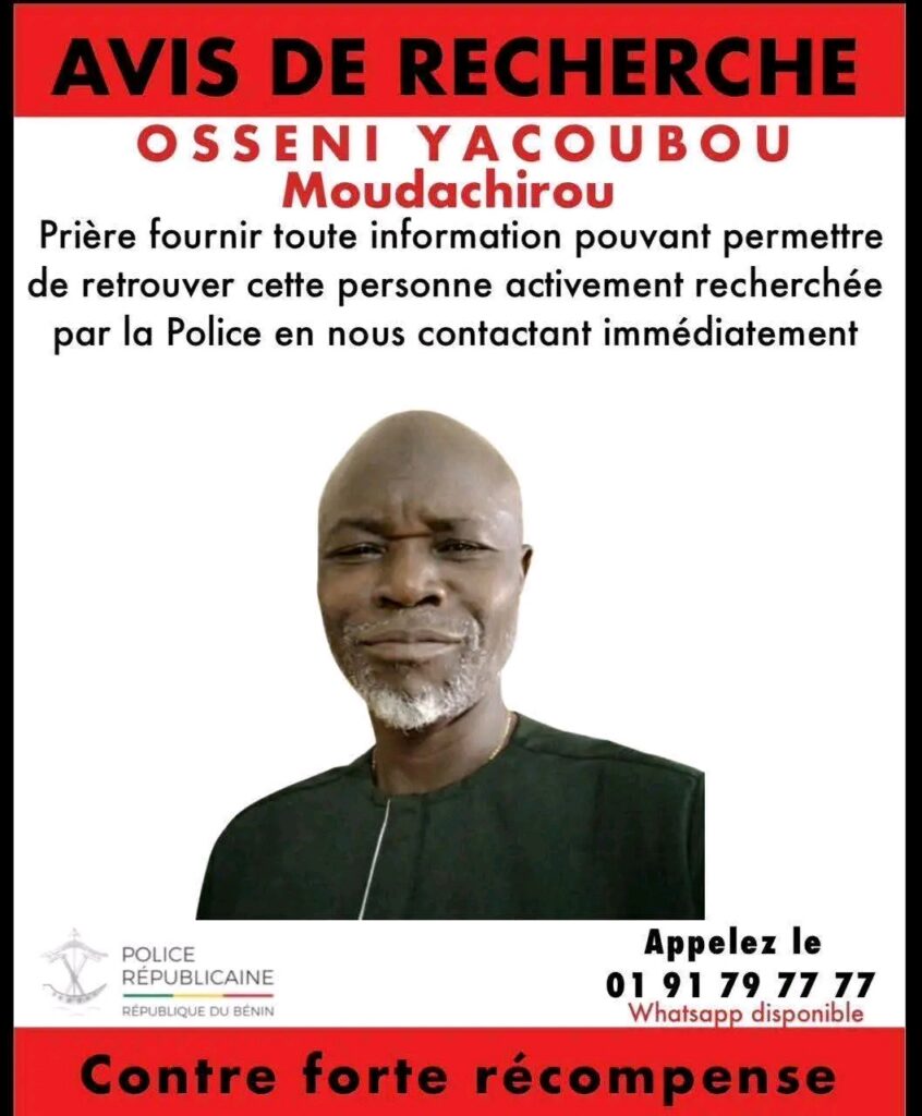 Bénin : avis de recherche après la tentative de coup d’État du 7 décembre, 20 millions FCFA de récompense.