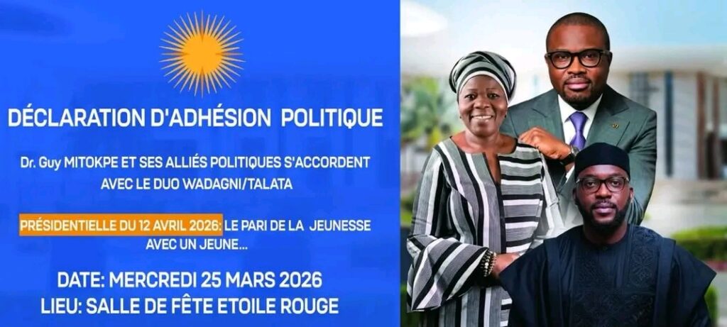 Présidentielle 2026 au Bénin : Guy Mitokpè claque la porte des Démocrates et rejoint la dynamique Wadagni/Talata.