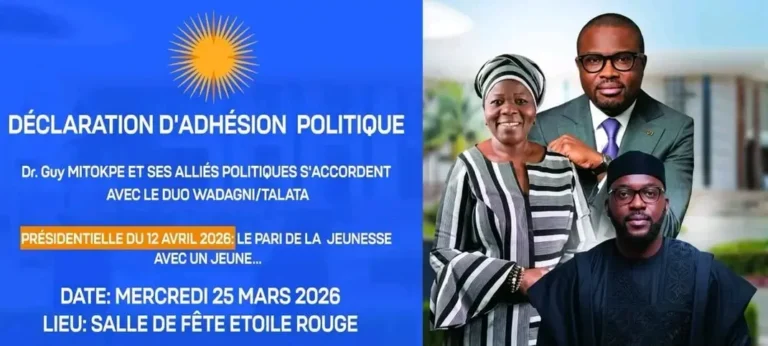 Présidentielle 2026 au Bénin : Guy Mitokpè claque la porte des Démocrates et rejoint la dynamique Wadagni/Talata. Présidentielle 2026 au Bénin : Guy Mitokpè claque la porte des Démocrates et rejoint la dynamique Wadagni/Talata.
