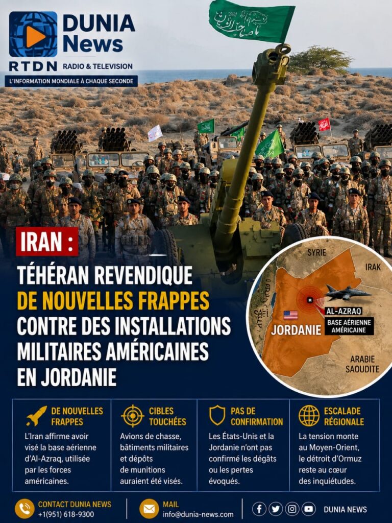 Iran : Téhéran revendique de nouvelles frappes contre des installations militaires américaines en Jordanie