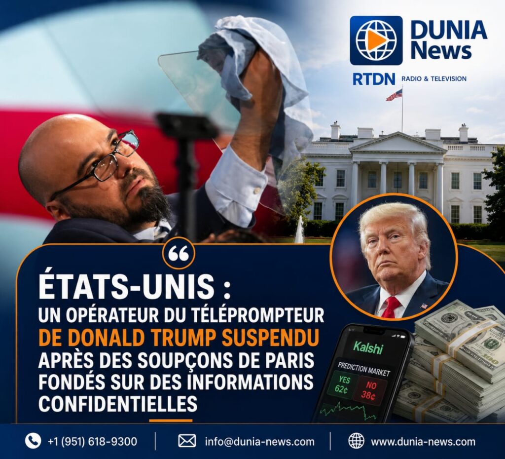 États-Unis : Un opérateur du téléprompteur de Donald Trump suspendu après des soupçons de paris fondés sur des informations confidentielles