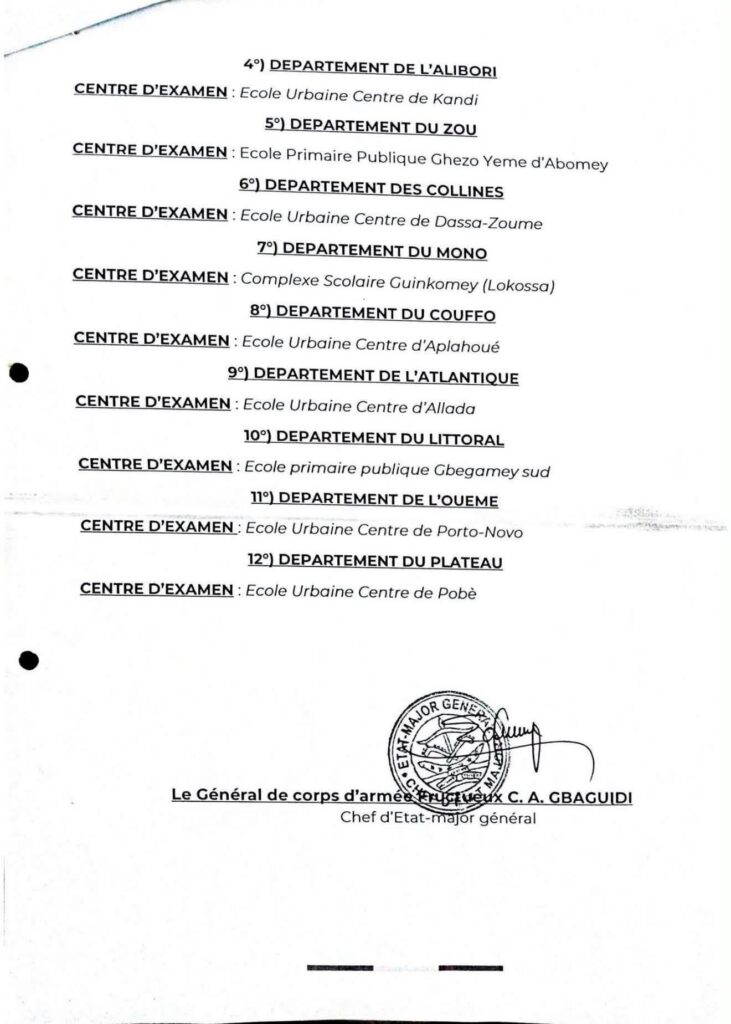 🇧🇯 CONCOURS MILITAIRE 2026: Le Prytanée de Bembéréké et le Lycée des Jeunes Filles ouvrent leurs portes