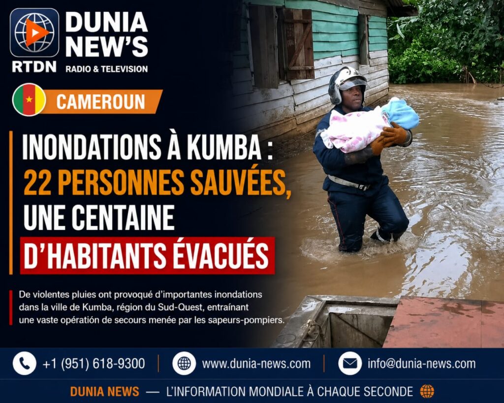 Cameroun | Inondations à Kumba : 22 personnes sauvées, une centaine d'habitants évacués