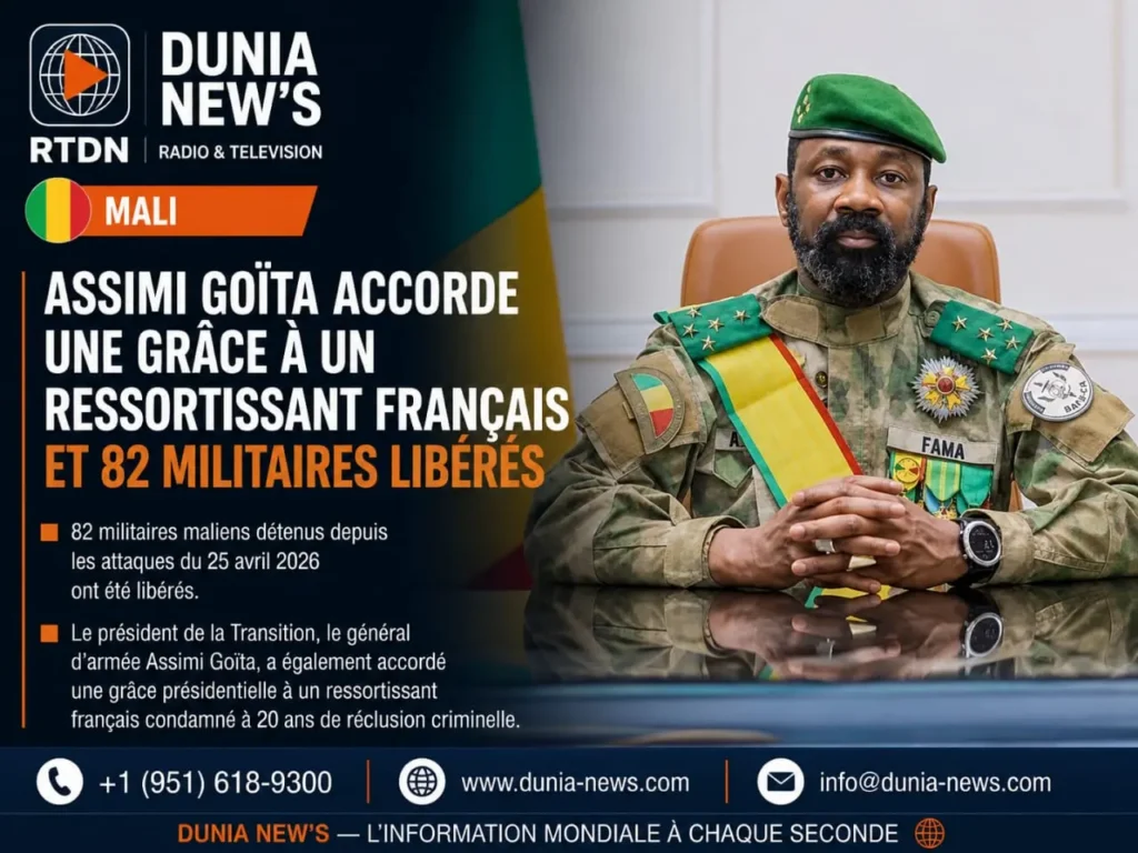 🇲🇱 Mali : Assimi Goïta accorde une grâce à un ressortissant français et 82 militaires libérés