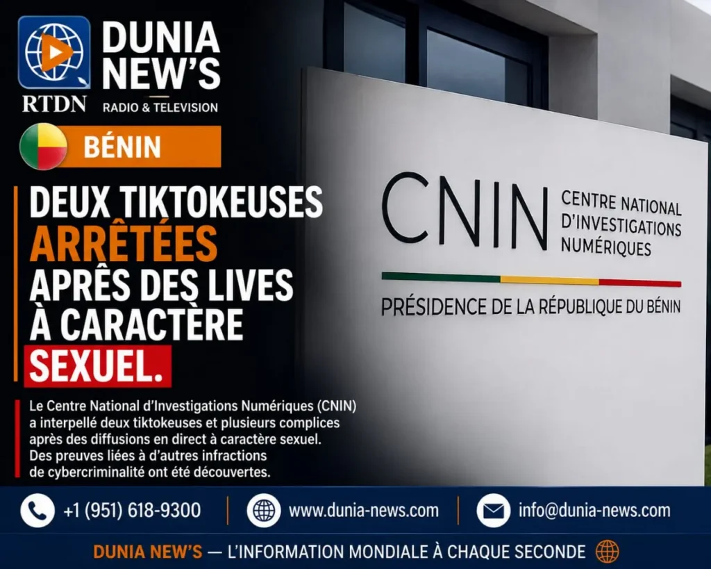 Bénin: deux tiktokeuses arrêtées après des lives à caractère sexuel
