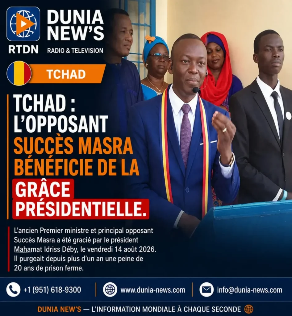 Tchad: l'opposant Succès Masra bénéficie de la grâce présidentielle