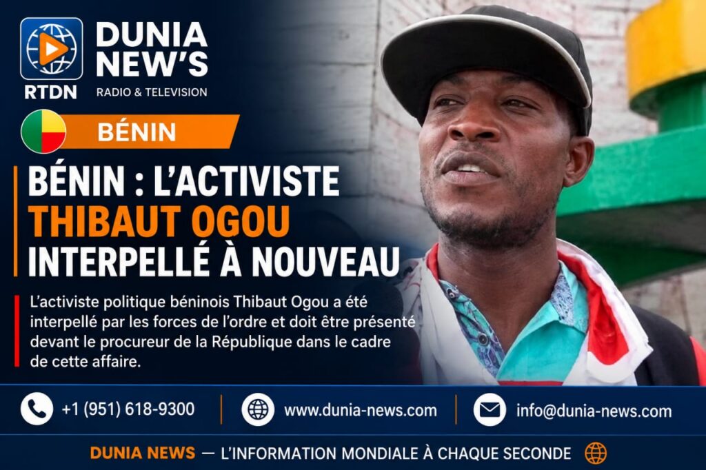 Bénin : l'activiste Thibaut Ogou interpellé à nouveau