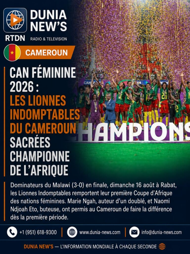CAN FEMININE 2026 : Les Lionnes Indomptables du Cameroun sacrées championne de l'Afrique