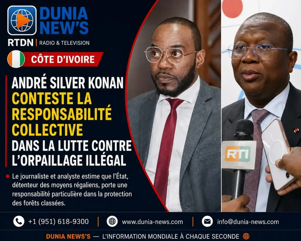 Côte d’Ivoire : André Silver Konan conteste la responsabilité collective dans la lutte contre l’orpaillage illégal