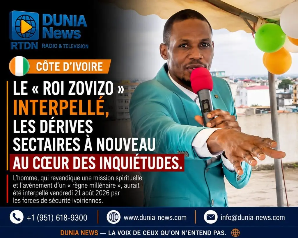CÔTE D’IVOIRE : LE « ROI ZOVIZO » INTERPELLÉ, LES DÉRIVES SECTAIRES À NOUVEAU AU CŒUR DES INQUIÉTUDES