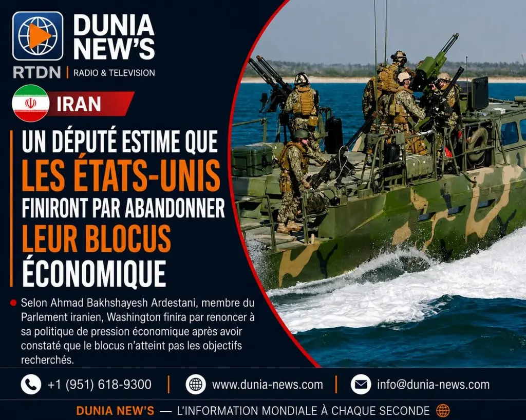 Iran : un député estime que les États-Unis finiront par abandonner leur blocus économique