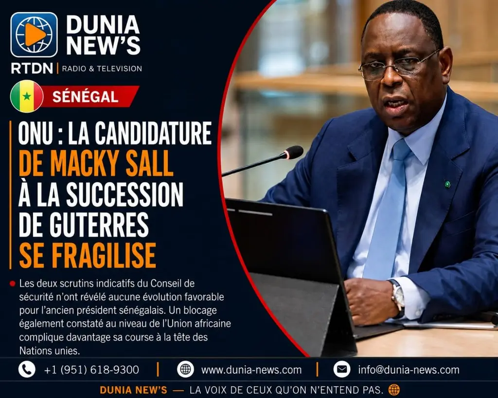 ONU : LA CANDIDATURE DE MACKY SALL À LA SUCCESSION DE GUTERRES SE FRAGILISE