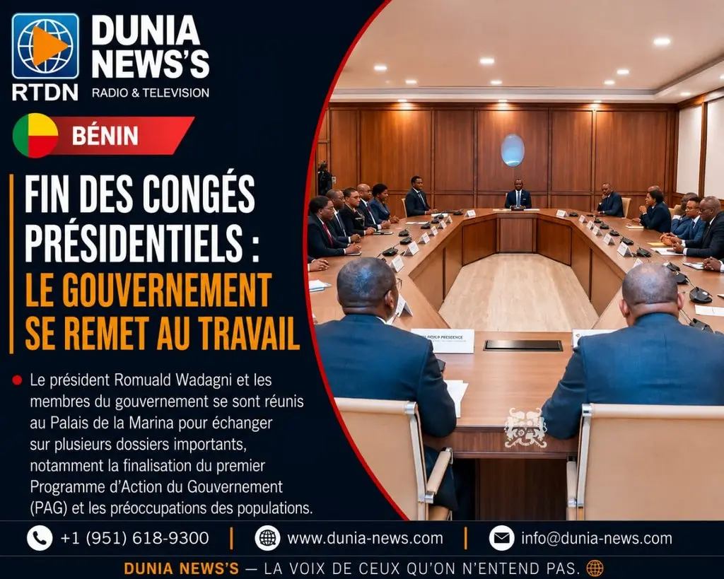 Bénin / fin des congés présidentiels: le gouvernement se remet au travail
