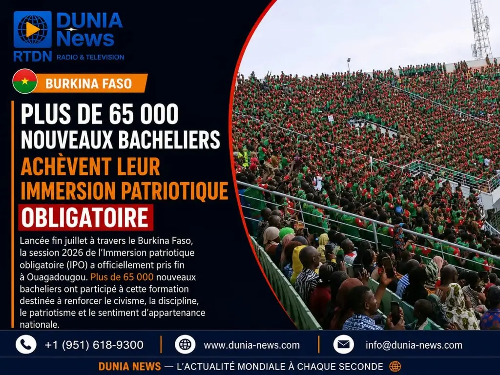 Burkina Faso : Plus de 65 000 nouveaux bacheliers achèvent leur Immersion patriotique obligatoire