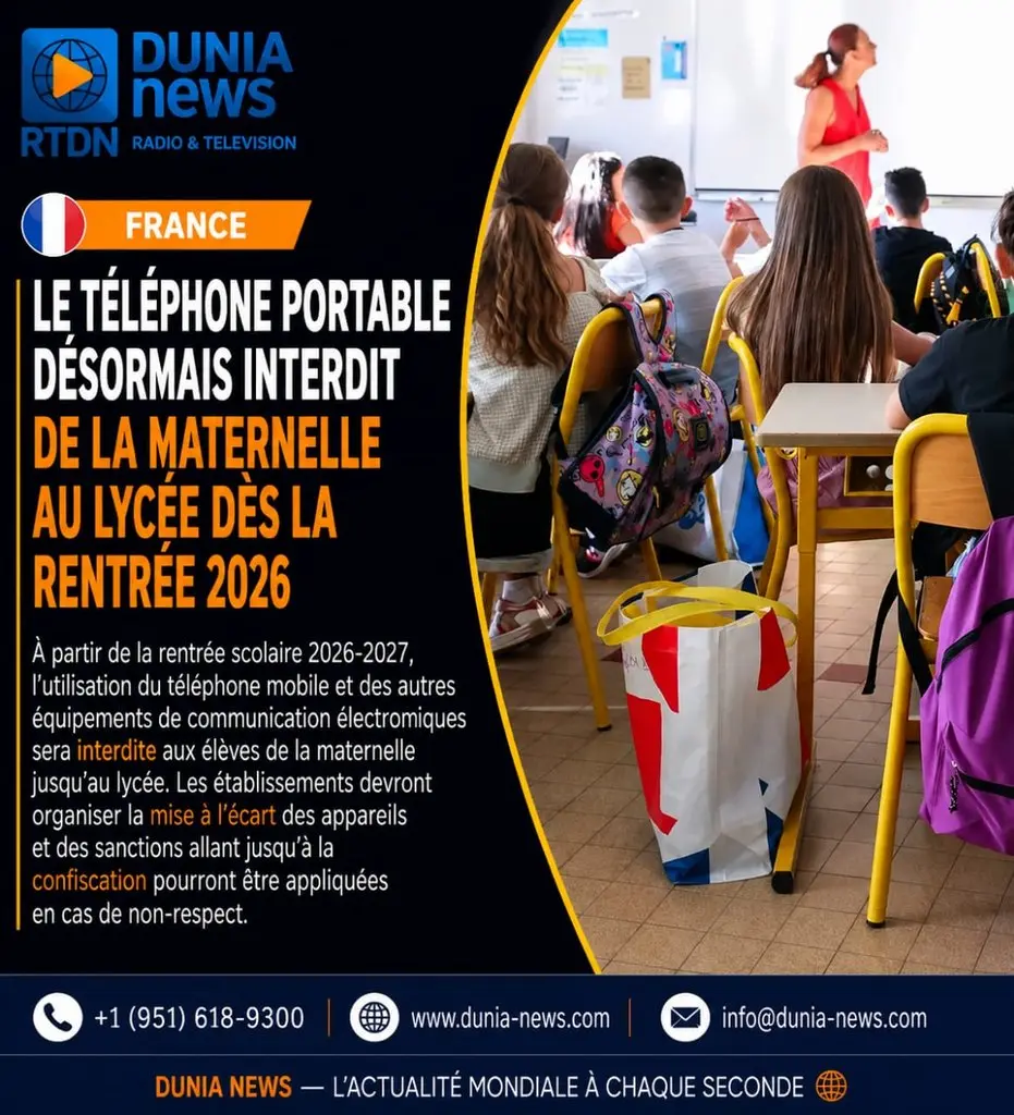 France : le téléphone portable désormais interdit de la maternelle au lycée dès la rentrée 2026