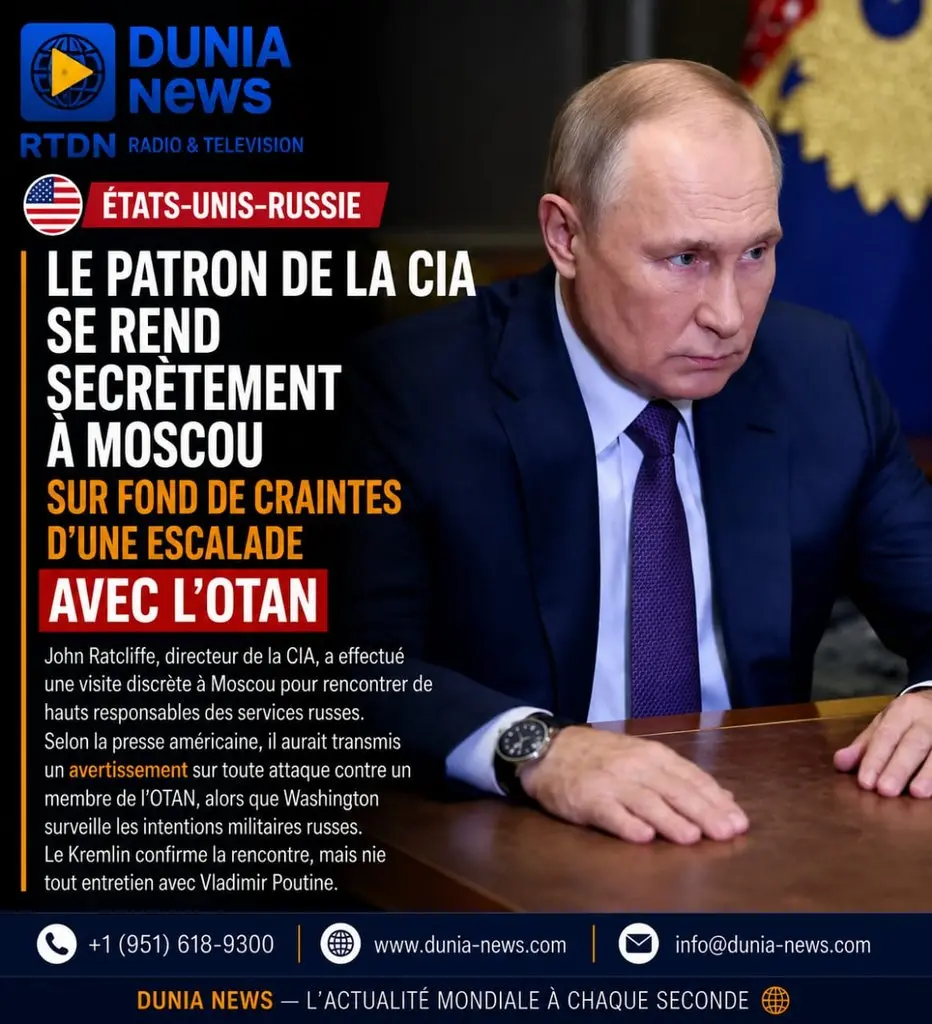 États-Unis–Russie : le patron de la CIA se rend secrètement à Moscou sur fond de craintes d’une escalade avec l’OTAN