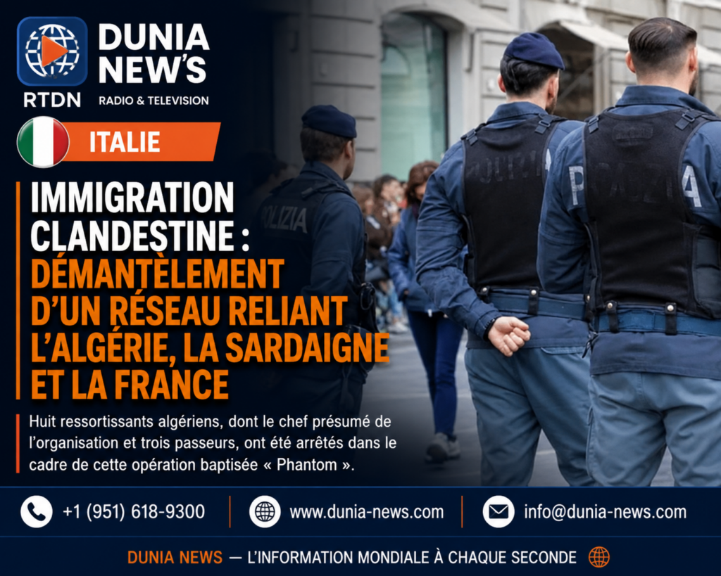 ITALIE / Immigration clandestine: démantèlement d'un réseau reliant l'Algérie, la Sardaigne et la France.