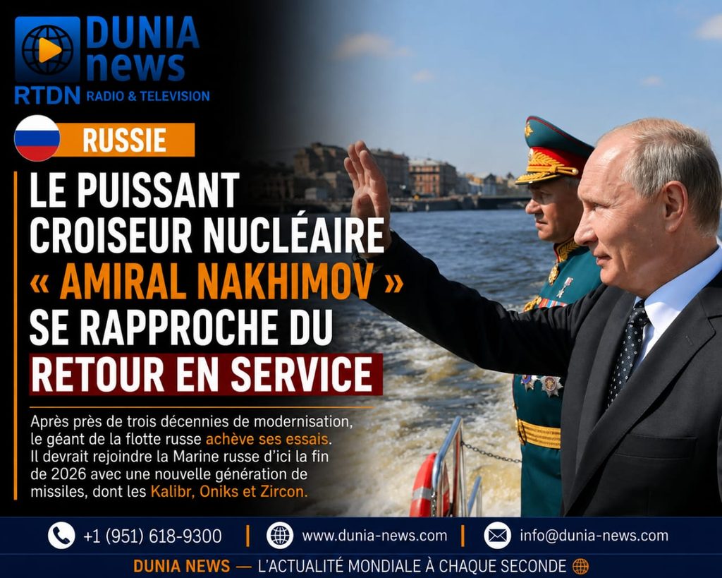 🇷🇺 RUSSIE : LE PUISSANT CROISEUR NUCLÉAIRE « AMIRAL NAKHIMOV » SE RAPPROCHE DU RETOUR EN SERVICE