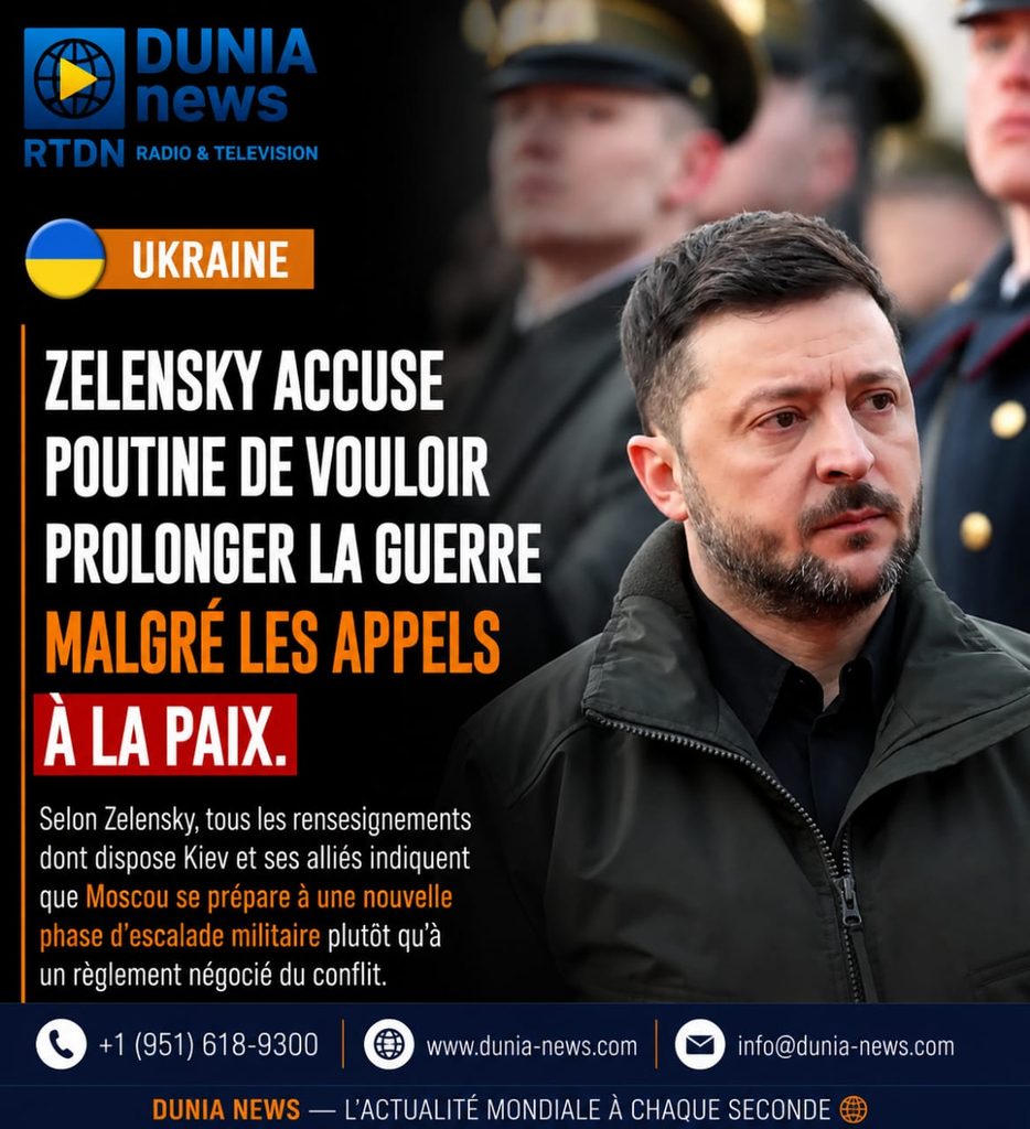 Ukraine : Zelensky accuse Poutine de vouloir prolonger la guerre malgré les appels à la paix