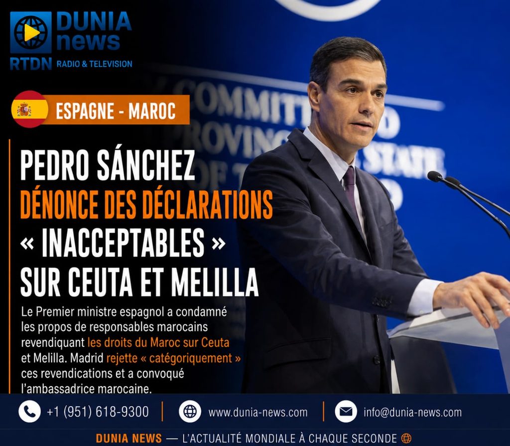 Espagne-Maroc : Pedro Sánchez dénonce des déclarations « inacceptables » sur Ceuta et Melilla