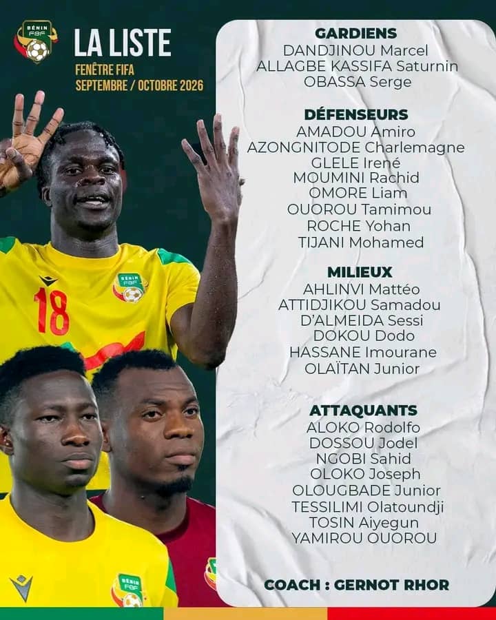 Guépards du Bénin: Rohr ouvre la porte à Oloko.